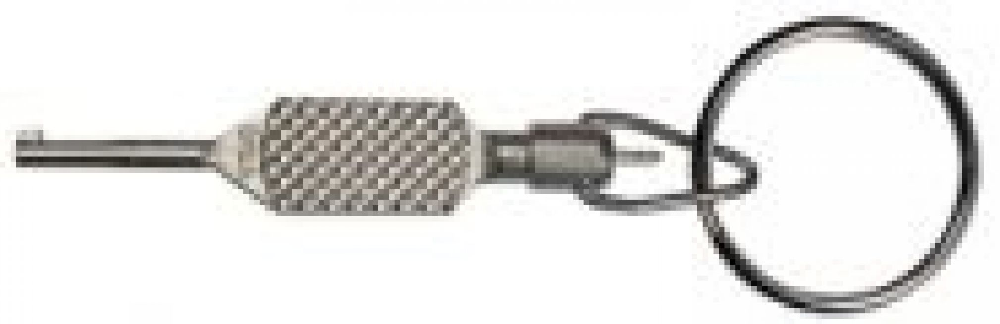 FLAT KNURLED SWIVEL 3" HANDCUFF KEY - NICKEL.